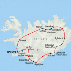 Iceland Circle - 8 Days Map
