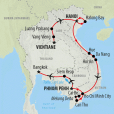 Indochina Discovery - 23 days Map