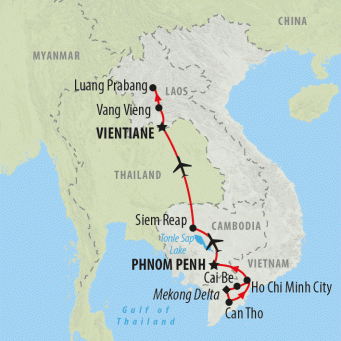 Indochina Express - 16 days map