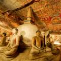 A stupa in one of the Dambulla caves