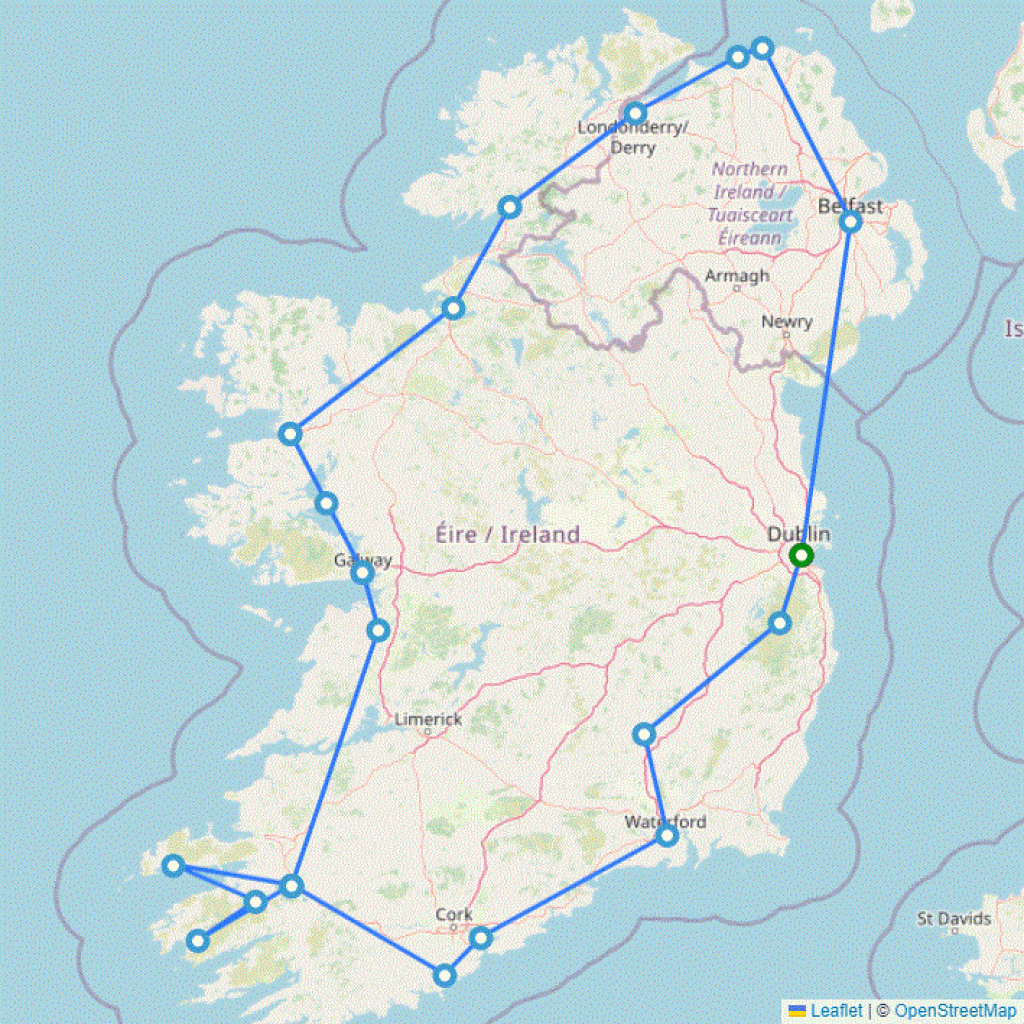 Ireland Encompassed - 11 days map