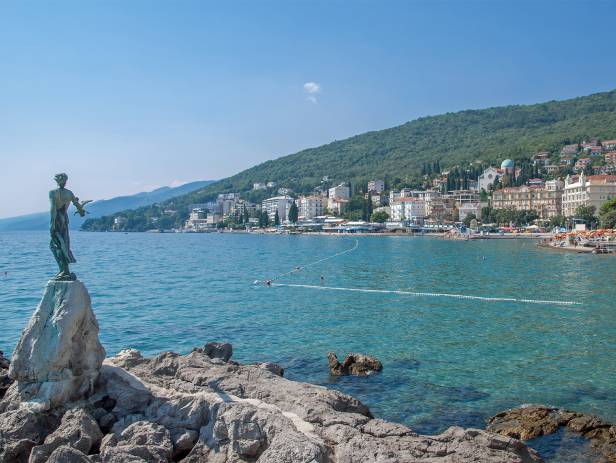 The Maiden and the Seagull Statue in Opatija Croatia