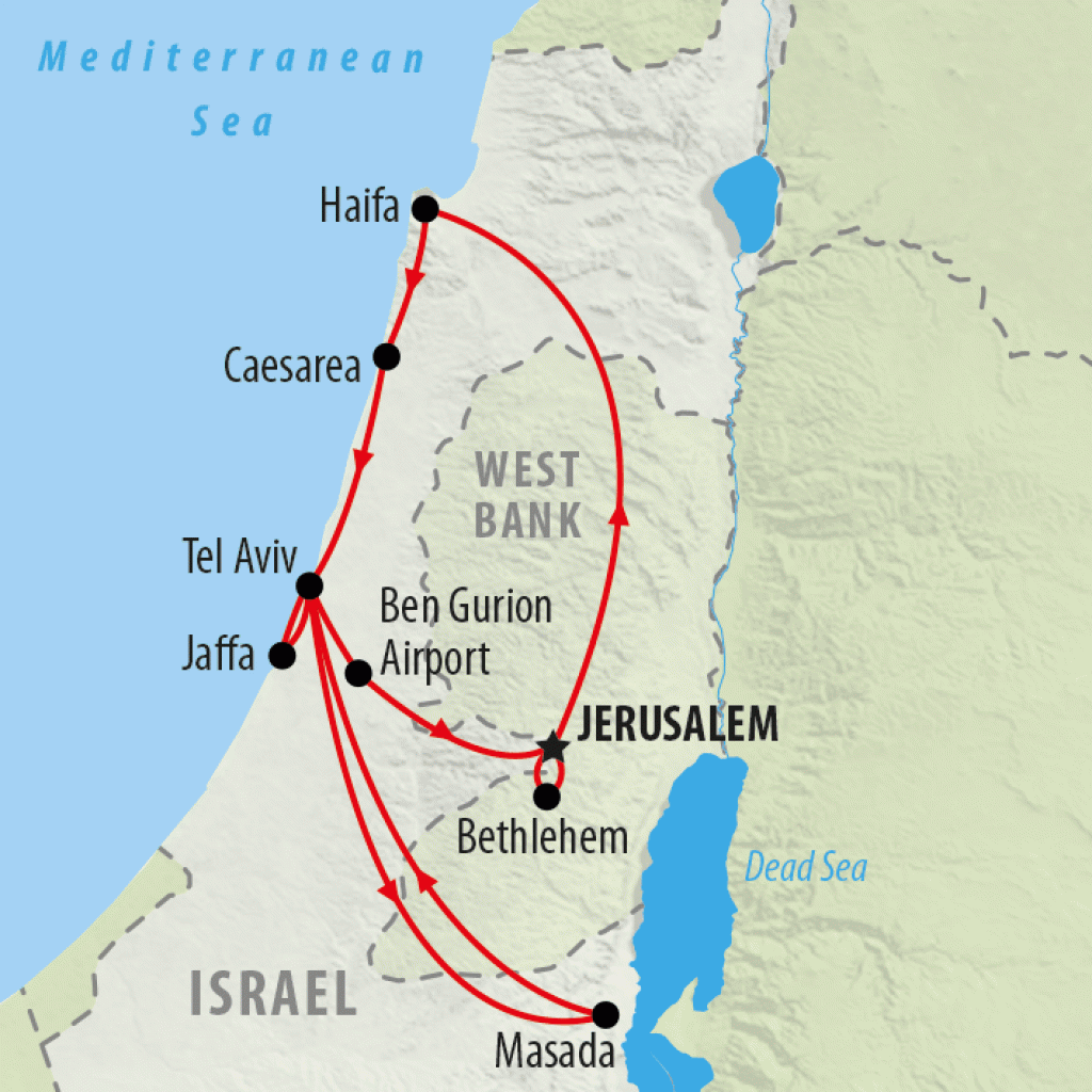 Israel Explorer - 6 days map