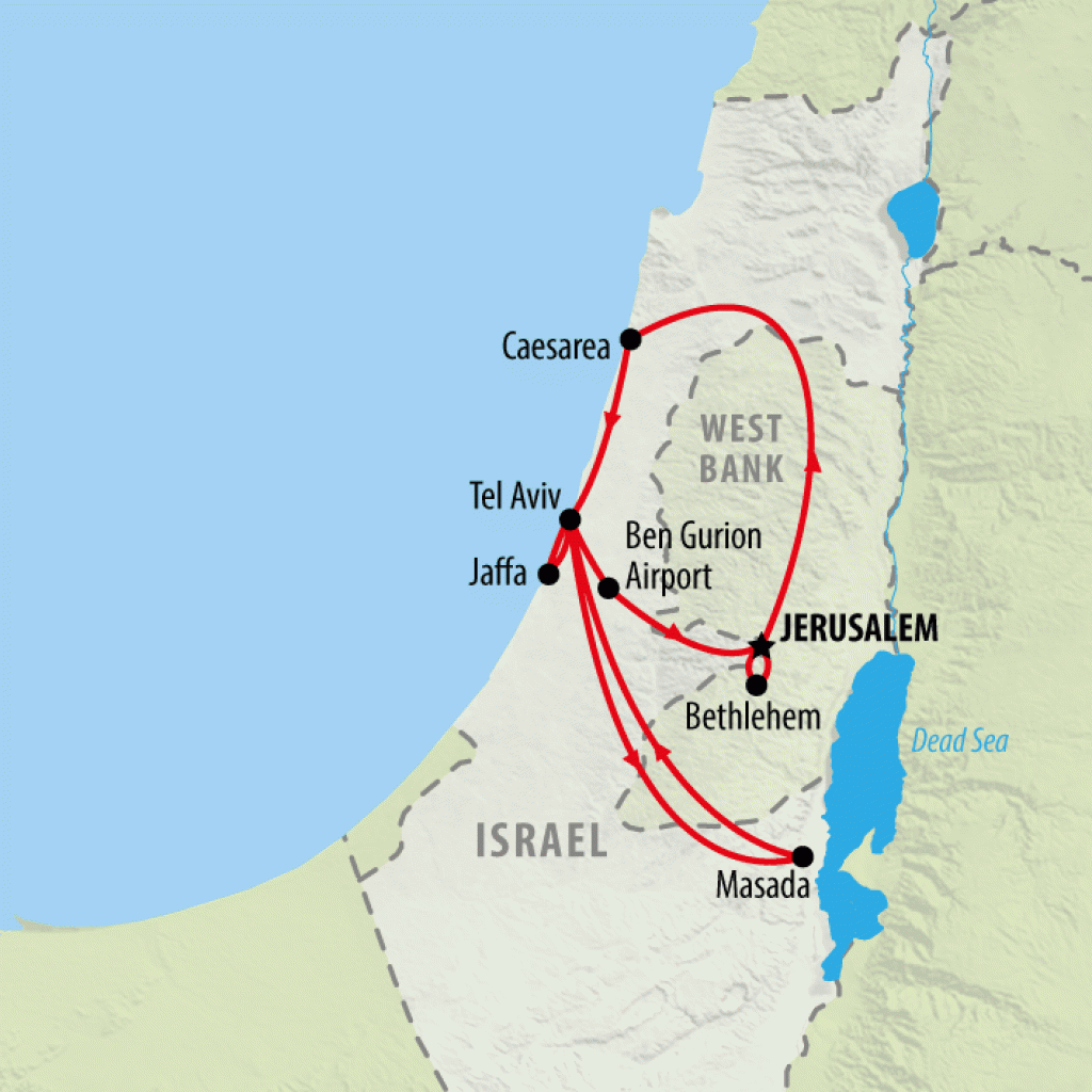 Israel Explorer - 6 days map