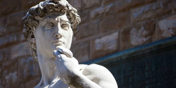 A replica of Michelangelo's David outside the Palazzo Vecchio | Florence | Italy