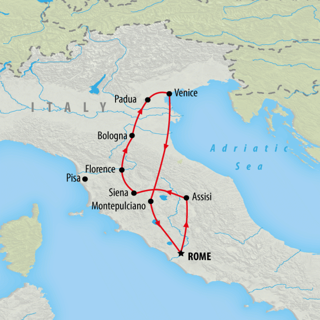Italian Expresso - 5 days map