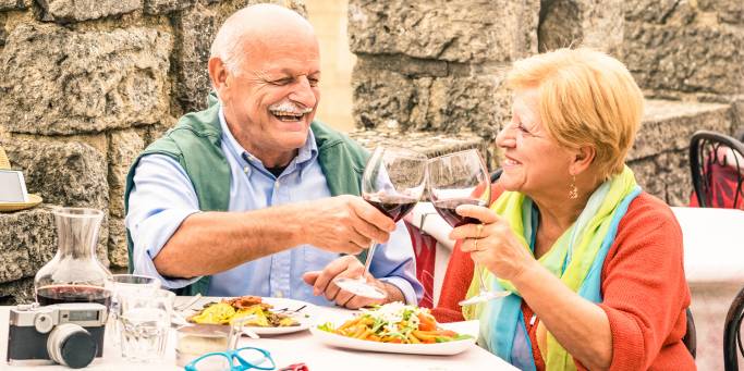 Senior couple at lunch | Italy