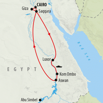 Jewel of the Nile  - 10 days map