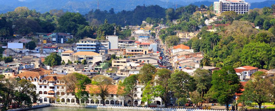 View of Kandy from across the water