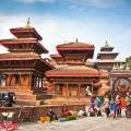 Prayer wheels in a temple in the royal city of Patan