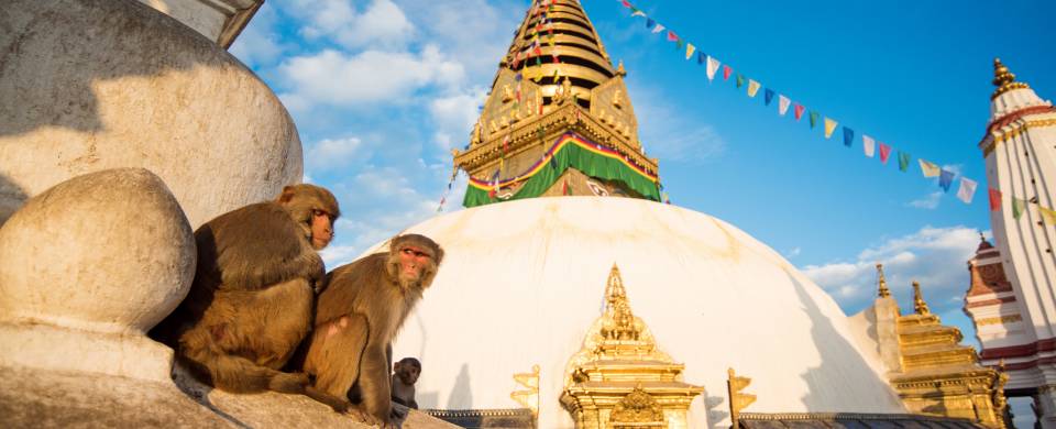 The great monument of Swayambhunath located in Kathmandu