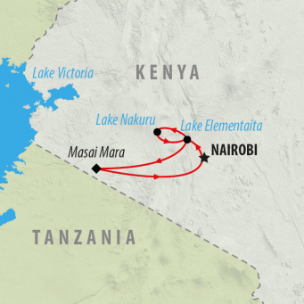 Kenya Wildlife Week - 7 days map