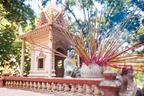 Khmer New Year - offerings at temple - Cambodia - On The Go Tours