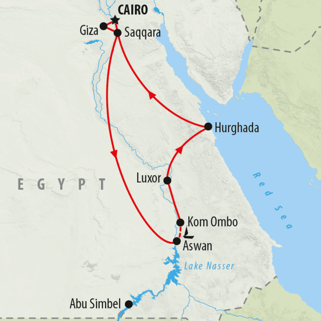 Festive King Ramses - 13 days map