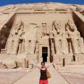 Ancient ruins standing majestically against the sky in Aswan