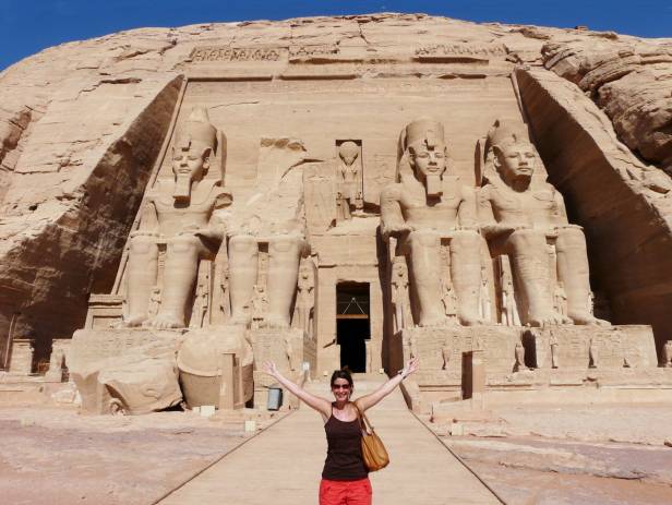 Ancient ruins standing majestically against the sky in Aswan