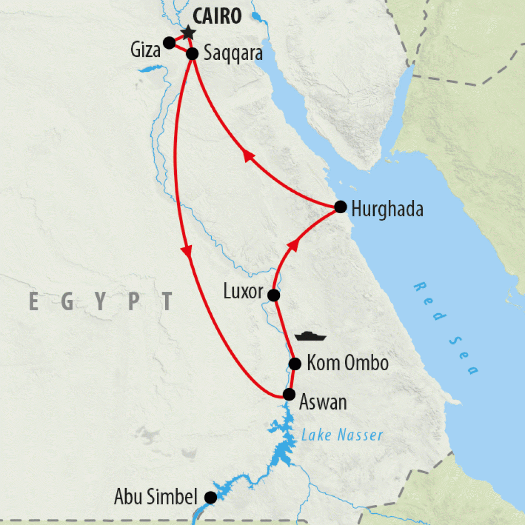 Best of Egypt & Red Sea with Nile Cruise - 13 days map