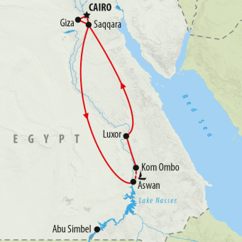 OLD Essential Egypt - 10 days map