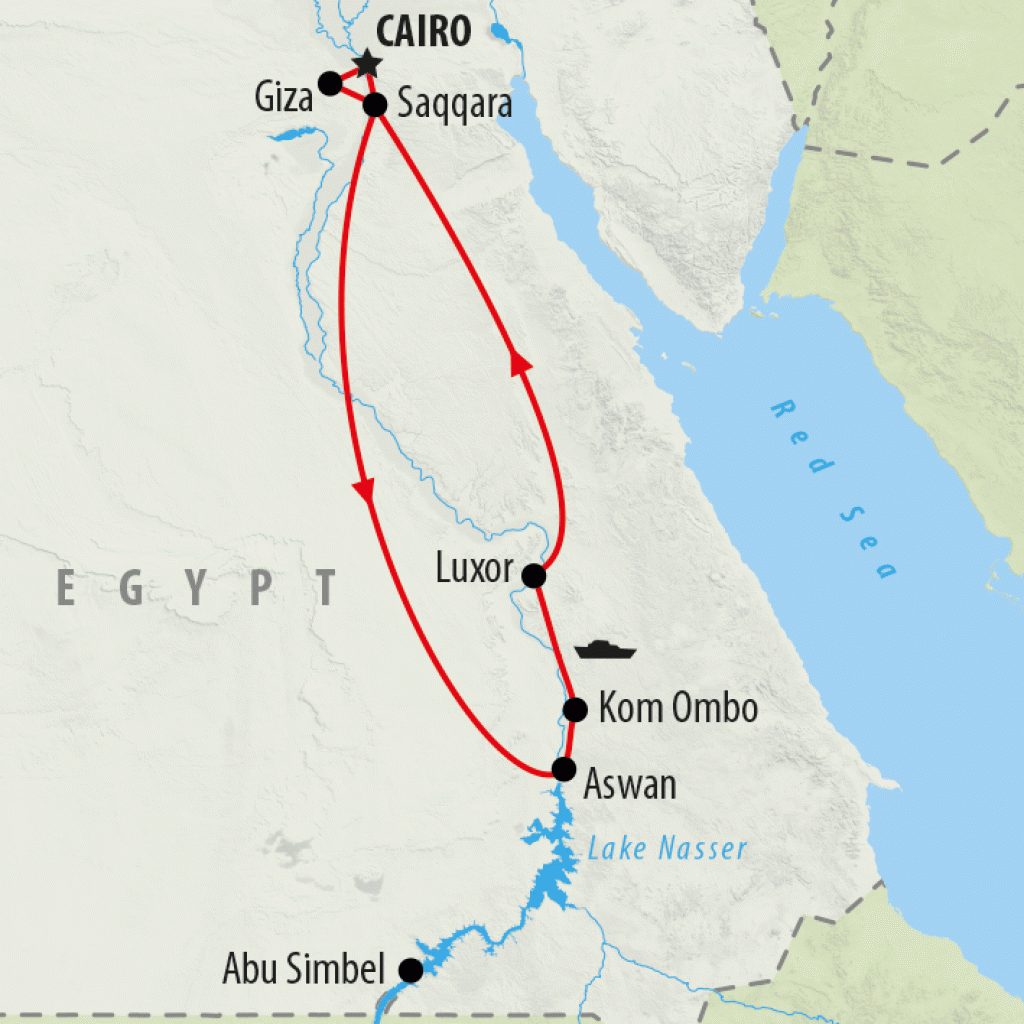 Best of Egypt with Nile Cruise  - 10 days map