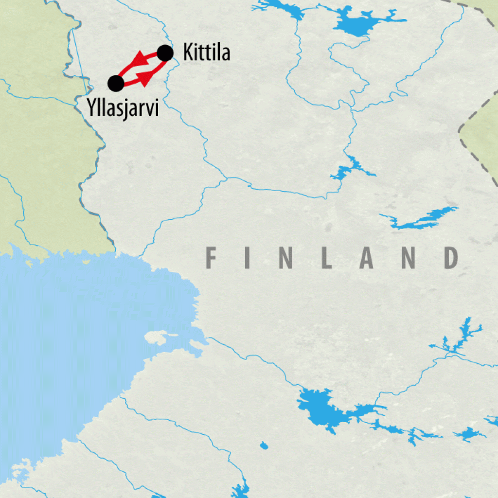 Finland Family Adventure - 5 Days map