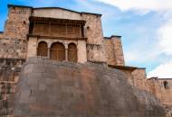 The original Inca walls of the Koricancha complex in Cuzco