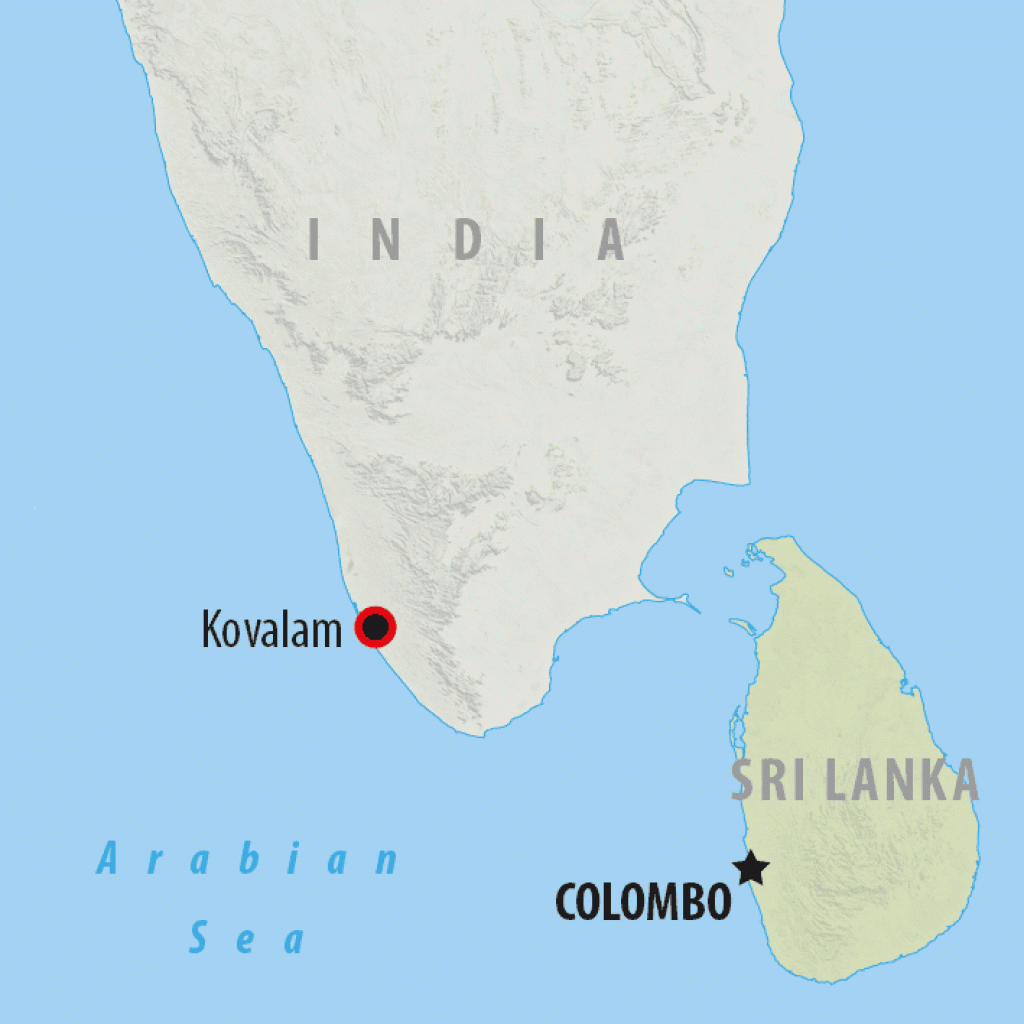 Kovalam Beach - 5 days map