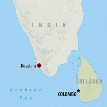 Kovalam Beach - 5 days map