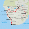 Kruger, Falls, Delta & Cape - 25 days Map