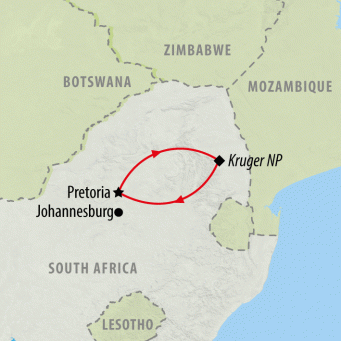 Kruger Safari Experience - 4 days map