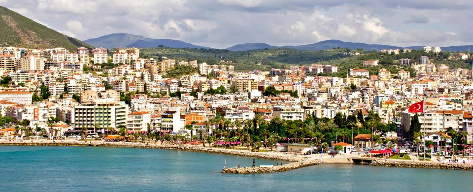 View of Kusadasi from across the water