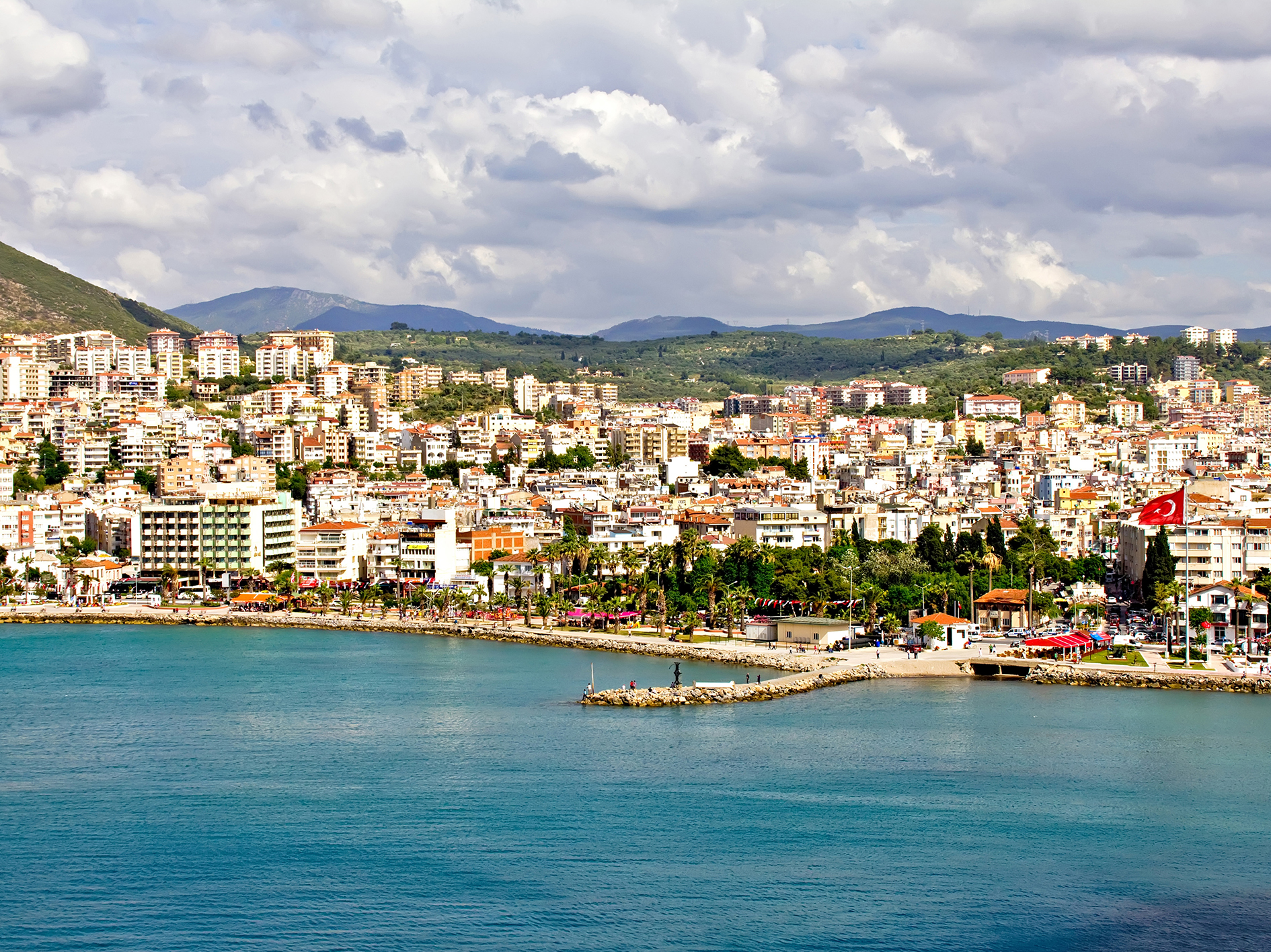 The Kusadasi coastline