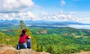 Lady on vancouver island - canada