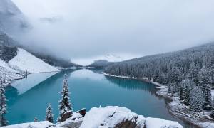 Lake Moraine in winter - banff - Canada