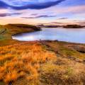 Stunning natural landscape and lake in Egilsstadir