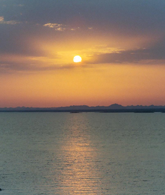 The sunset over Lake Nasser