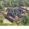 Aerial view over the Angkor temple complex in Cambodia