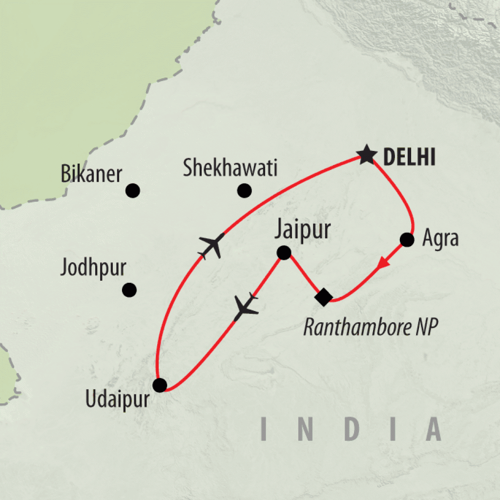 Legends of the Rajputs - 11 days map