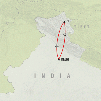 Leh & Ladakh - 4 days map