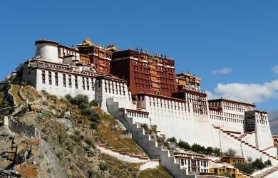 The magnificent Potala Palace in Lhasa, capital of Tibet