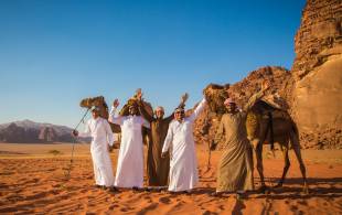 Local men in Wadi Rum - Jordan Tours - On The Go Tours