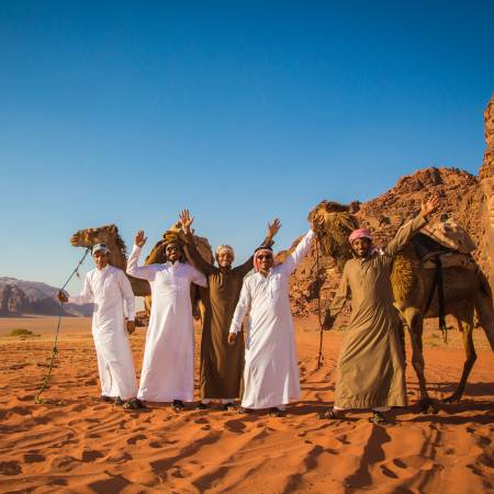 Local men in Wadi Rum - Jordan Tours - On The Go Tours