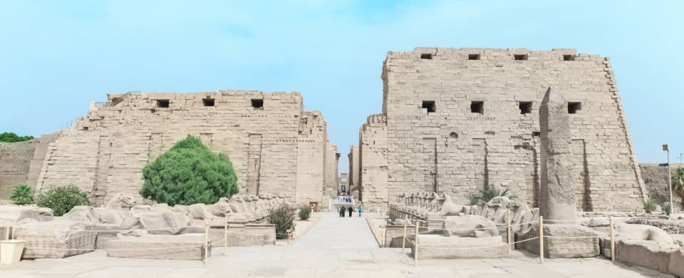 The entrance to the ancient city of Luxor