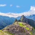 Looking out across the lost Inca citadel of Machu Picchu