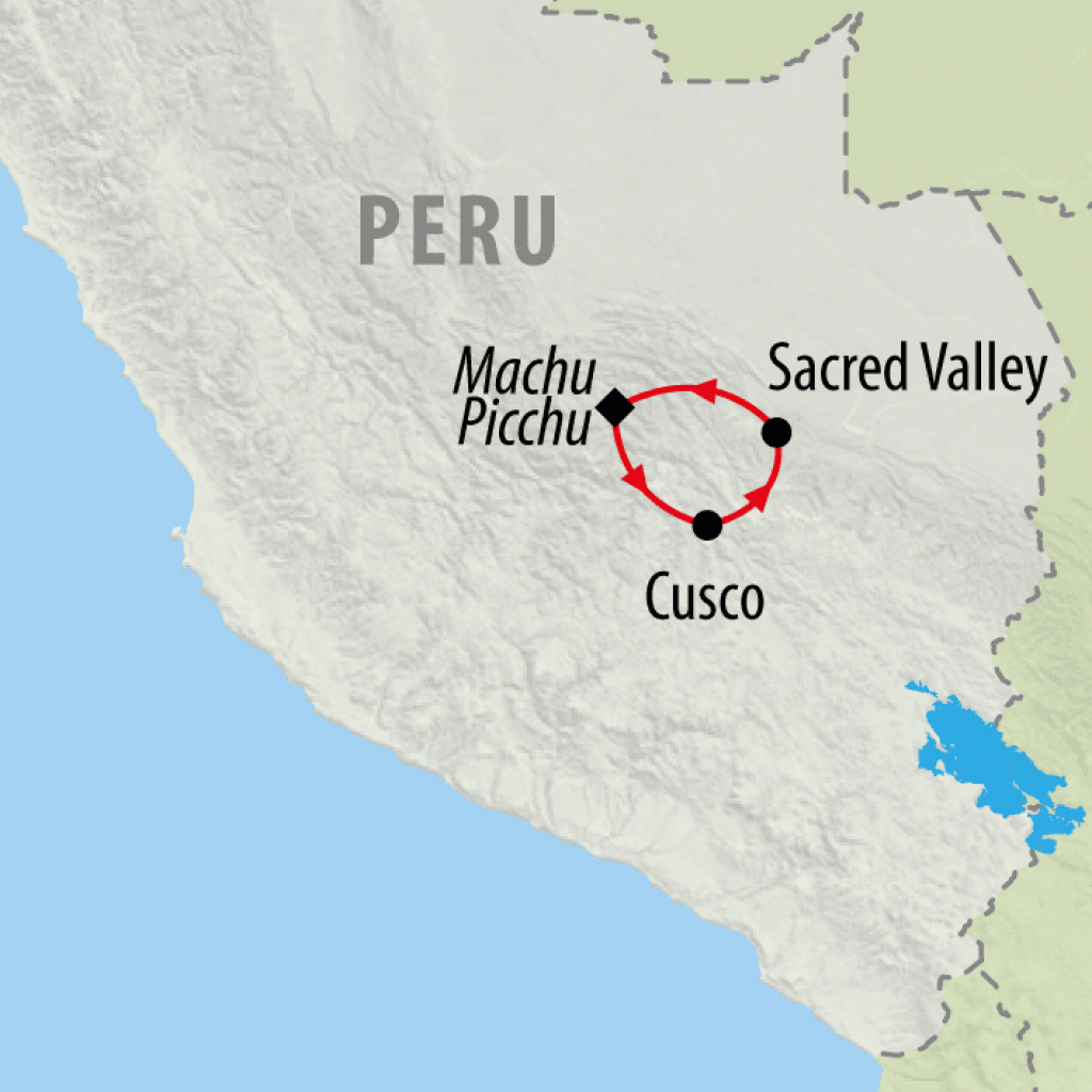 Machu Picchu Express - 5 days map