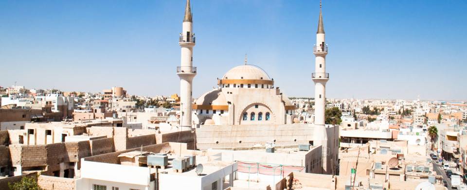 One of the beautiful mosques that make up the city of Madaba