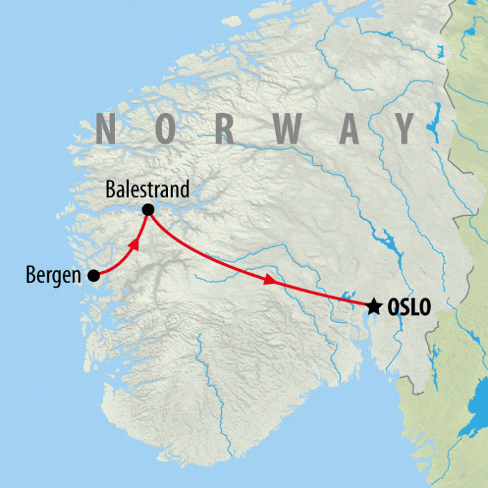 tourhub | On The Go Tours | Magic of the Fjords - 7 days | Tour Map