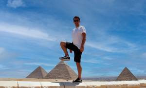 Man standing on Pyramid