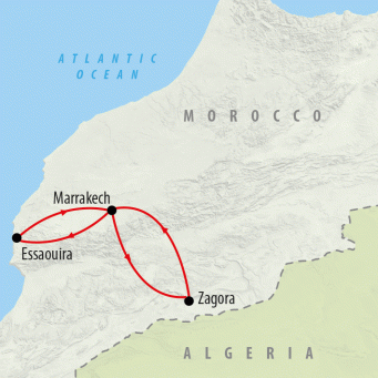 Marrakech Express - 5 Days map