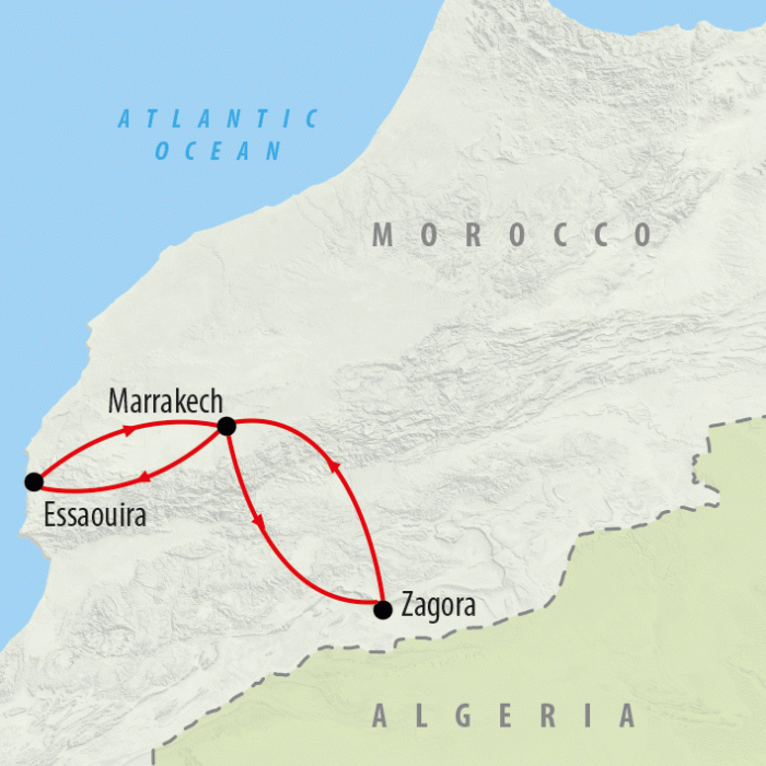 tourhub | On The Go Tours | Marrakech Express - 5 days | Tour Map