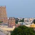 Beautiful structure sitting in the water in Madurai